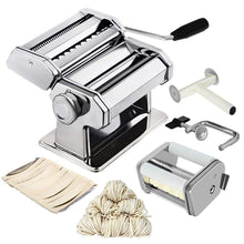 Load image into Gallery viewer, Noodle Pasta Maker Stainless Steel Nudeln Machine Lasagne Spaghetti Tagliatelle Ravioli Dumpling Maker Machine With Two Cutter
