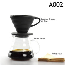 Load image into Gallery viewer, New Ecocoffee New Arrival Freeshipping Eco-friendly V60 Drip Sets 580ml Heatproof Coffee Server Kettle Filters Hot Sale
