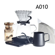 Load image into Gallery viewer, New Ecocoffee New Arrival Freeshipping Eco-friendly V60 Drip Sets 580ml Heatproof Coffee Server Kettle Filters Hot Sale
