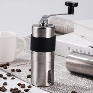 Silver Coffee Grinder Mini Stainless Steel Hand Manual Handmade Coffee Bean Burr Grinders Mill Kitchen Tool Grinders