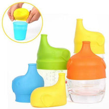 Load image into Gallery viewer, Soft Water Bottle Mouth Cup Drink Bottle Bottle Cover Suction Nozzle Spill-proof Caps Soft Silicone Cup Lids Elephant Shape Drop
